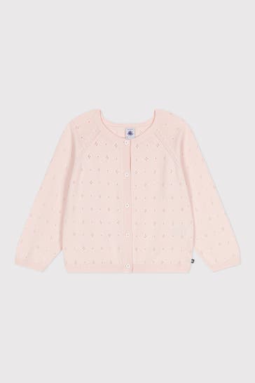 PETIT BATEAU Strickcardigan rosé