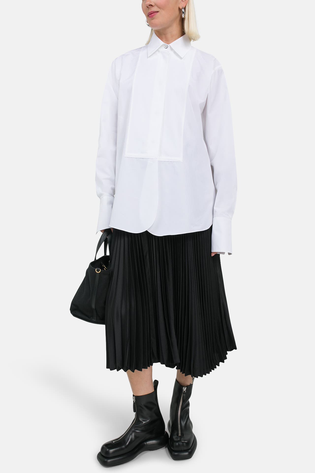 JIL SANDER Plisseé-Rock schwarz, Bild 1