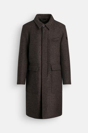 PEUTEREY Wollmix-Mantel 'Lauson' dunkelbraun