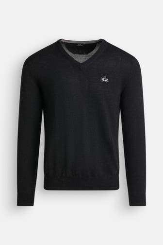 LA MARTINA Wollmix-Pullover schwarz
