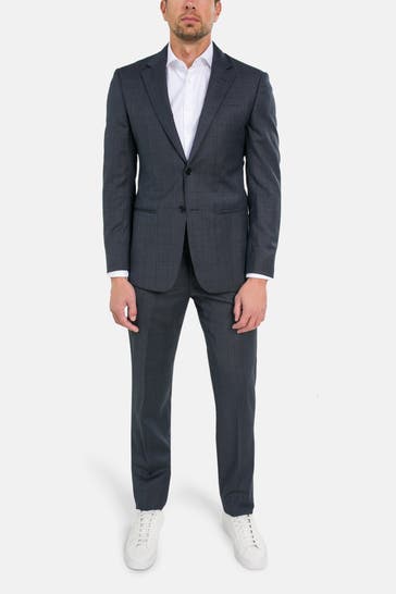 EMPORIO ARMANI Schurwollmix-Anzug kariert