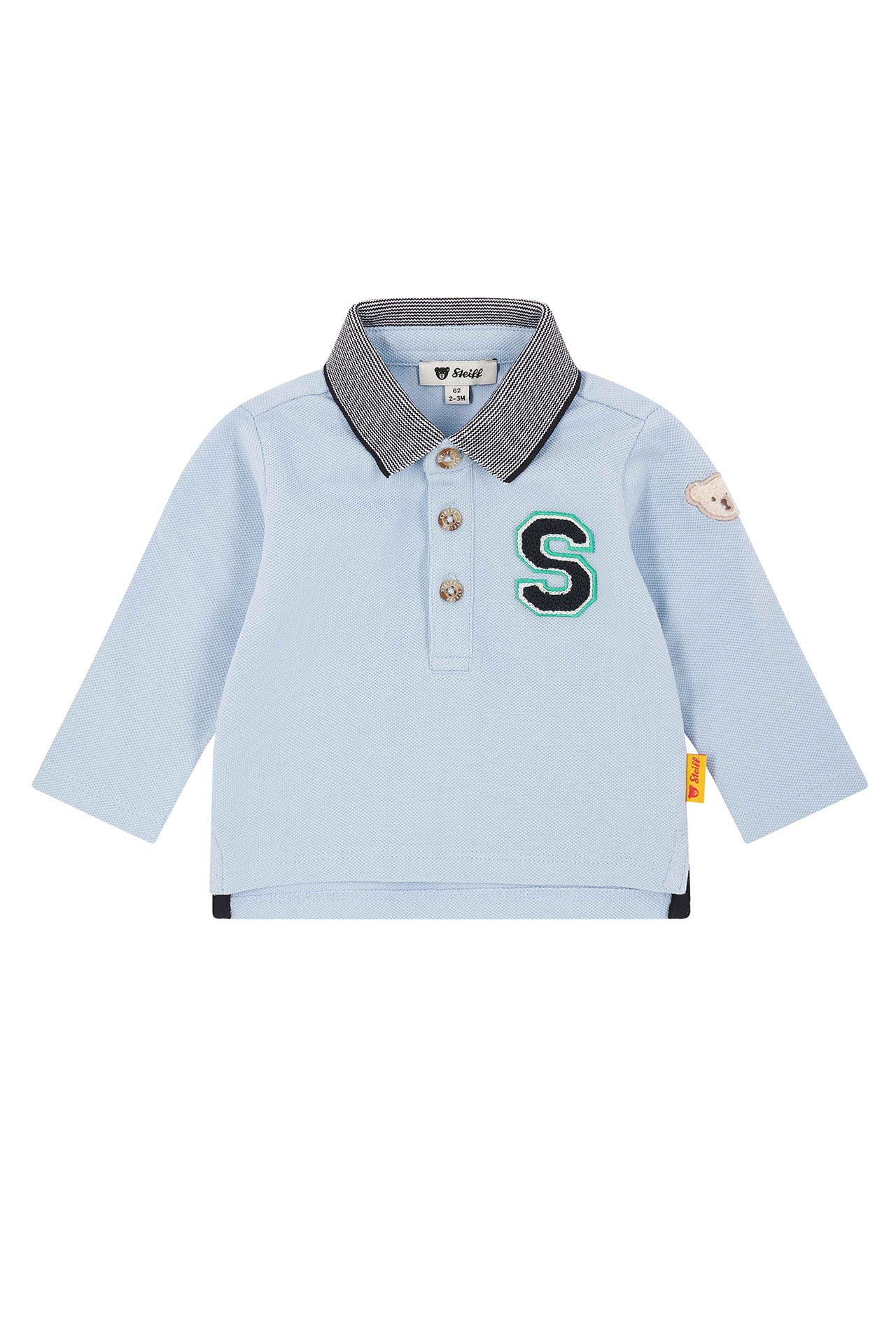 STEIFF Langarm-Polo hellblau, Bild 1
