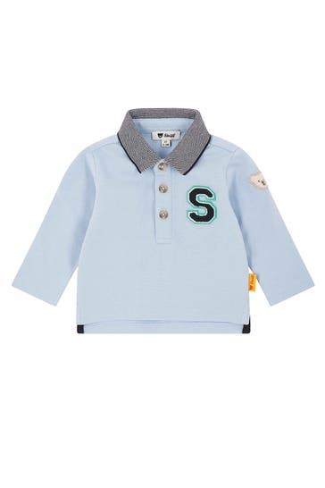 STEIFF Langarm-Polo hellblau