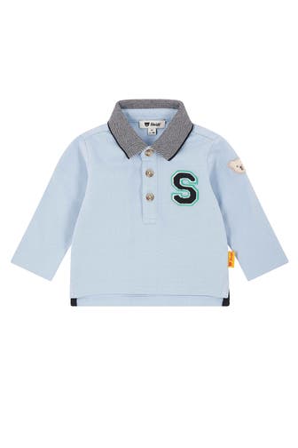 STEIFF Langarm-Polo hellblau