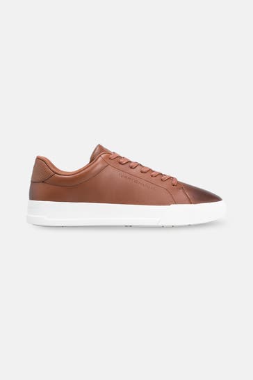 TOMMY HILFIGER Leder-Sneaker 'Court' braun