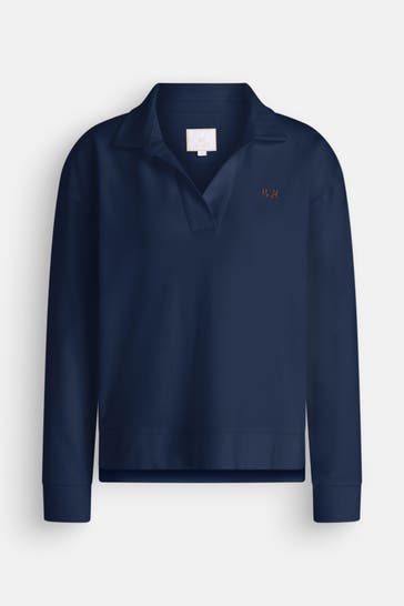 LA MARTINA Langarm-Polo 'Bridger' dunkelblau