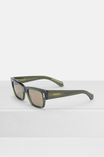 FERRAGAMO Sonnenbrille dunkelgrün
