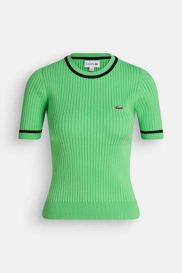 LACOSTE Strickshirt grün