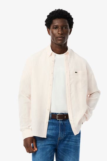 LACOSTE Leinenhemd Regular Fit