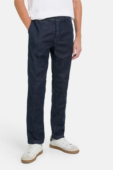 REPLAY Stoffhose dunkelblau