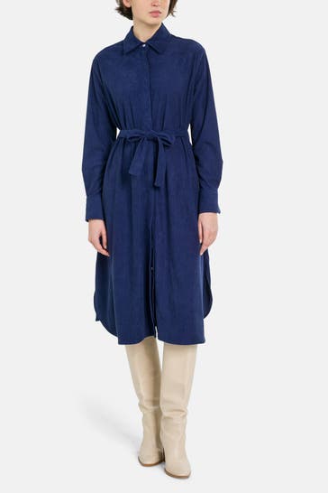 U.S. POLO ASSN. Cord-Kleid 'Diana' dunkelblau