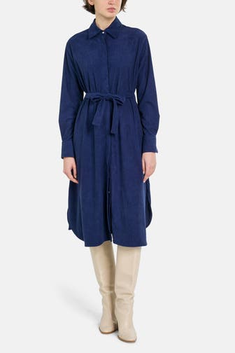 U.S. POLO ASSN. Cord-Kleid 'Diana' dunkelblau