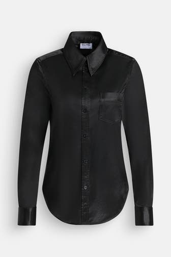 FILIPPA K Satinbluse schwarz