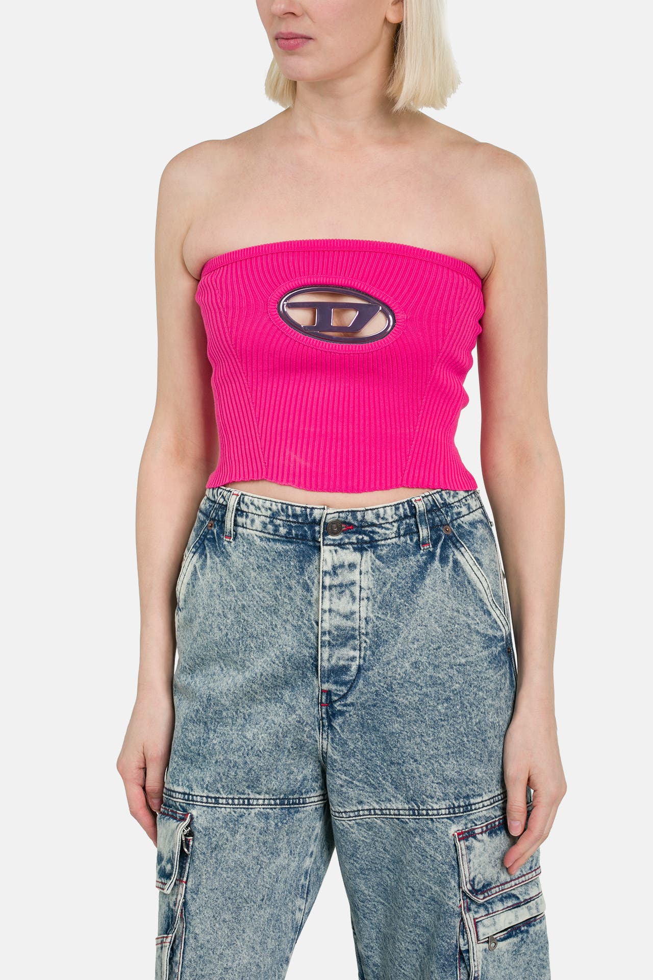 DIESEL Bandeau-Top 'Maglia' pink, Bild 1