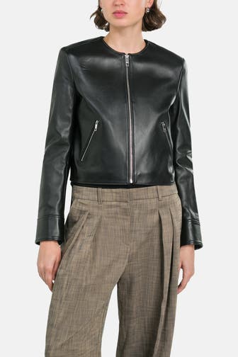 BOSS Lederjacke 'Sadenita' schwarz