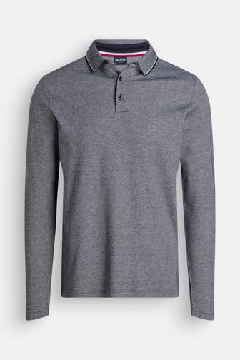 HECHTER Paris Polo-Longsleeve 'Easy Go' dunkelblau