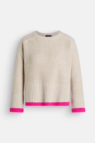 MISS GOODLIFE Wollmix-Strickpullover beige