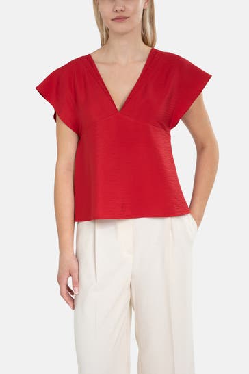 SELECTED Blusenshirt rot