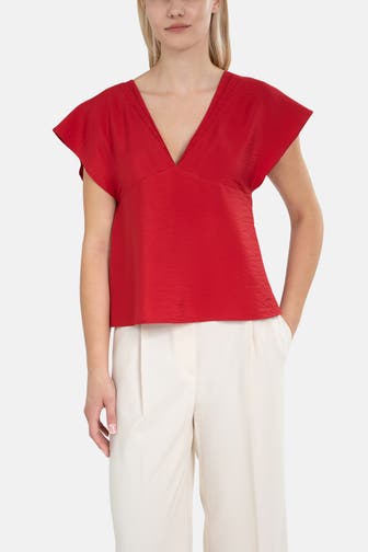 SELECTED Blusenshirt rot