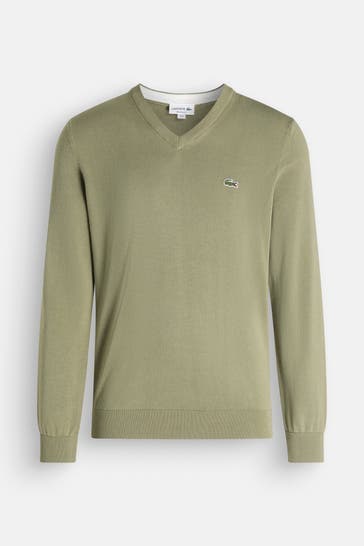 LACOSTE Strickpullover oliv