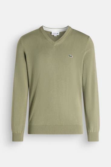 LACOSTE - Strickpullover oliv