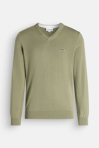 LACOSTE Strickpullover oliv
