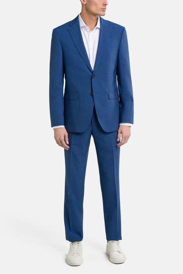 BOSS Wollanzug azurblau