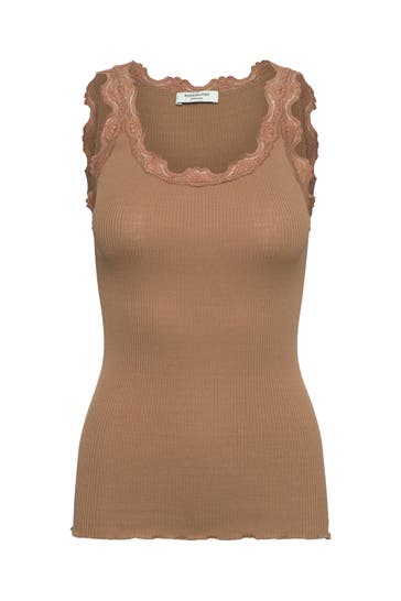 ROSEMUNDE Seidenmix-Top camel