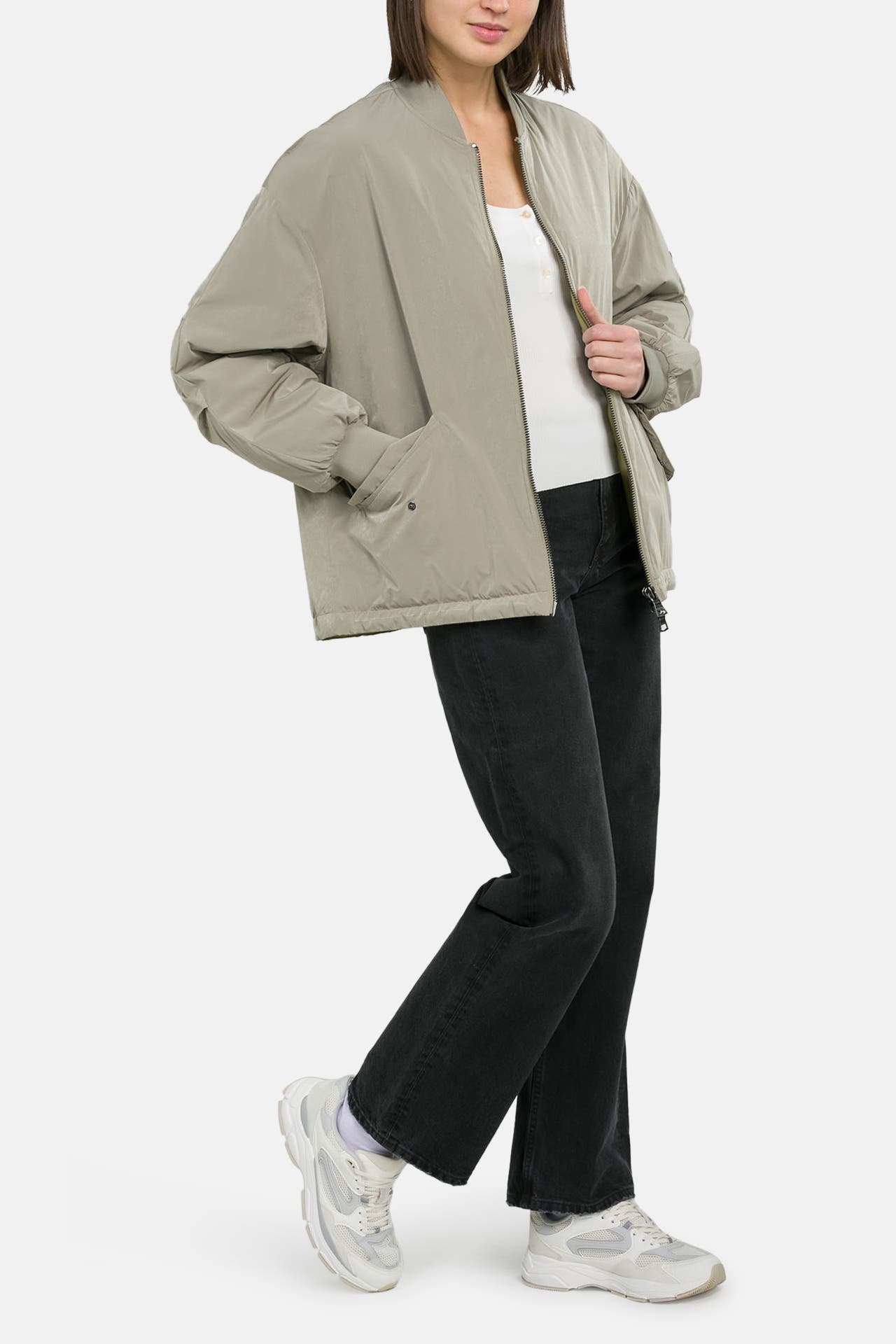 BLONDE NO. 8 Blouson 'Foxy' steingrau, Bild 1