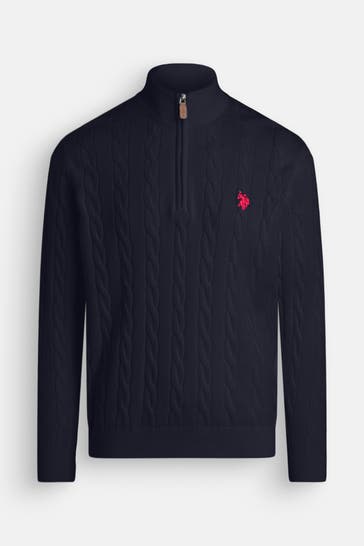 U.S. POLO ASSN. Strick-Troyer schwarzblau
