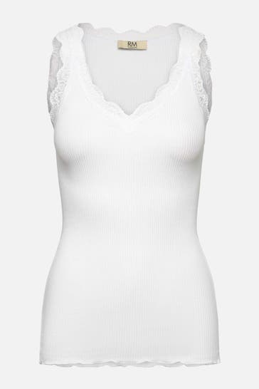 RM BY ROSEMUNDE Spitzentop 'Balta' weiß
