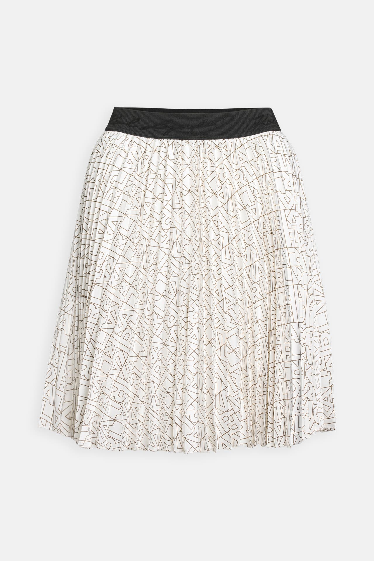 Jupe Plissée Karl Lagerfeld - Taille 10 - Noir Et Blanc - Polyester/coton/spandex - Occasion TB
