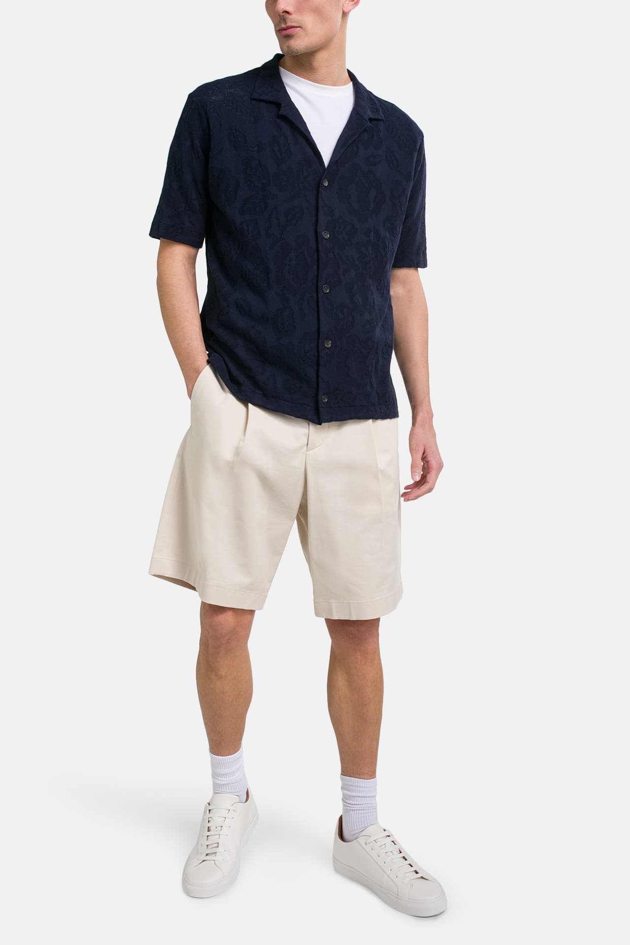 ROBERTO COLLINA Kurzarmhemd navy, Bild 1