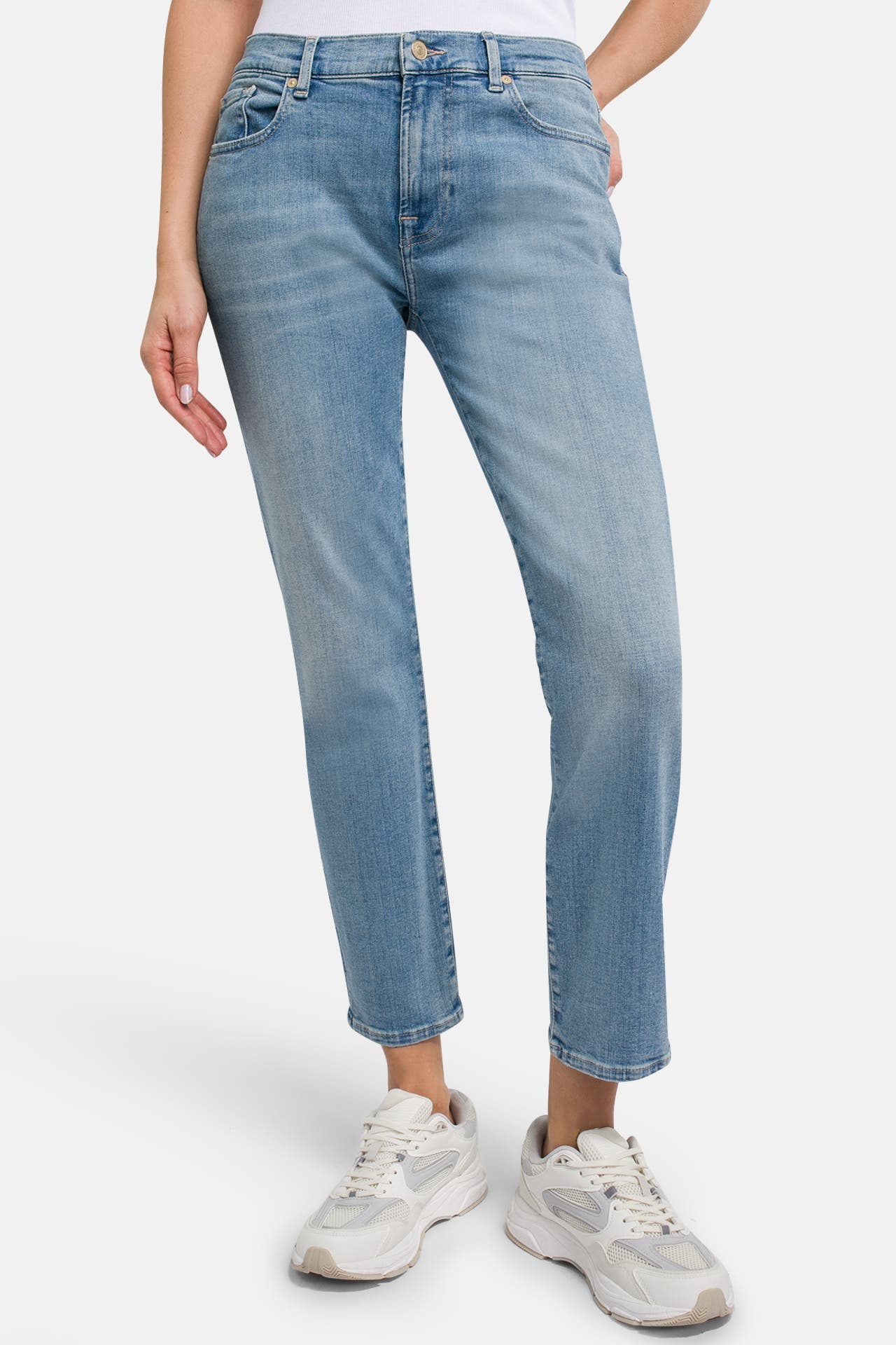 7 FOR ALL MANKIND Jeans hellblau skinny, Bild 1