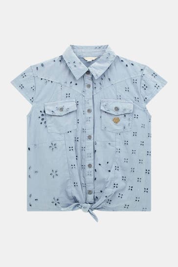 GUESS Bluse taubenblau