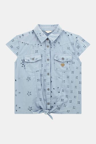 GUESS Bluse taubenblau