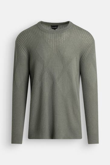 EMPORIO ARMANI Cashmeremix-Strickpullover graugrün