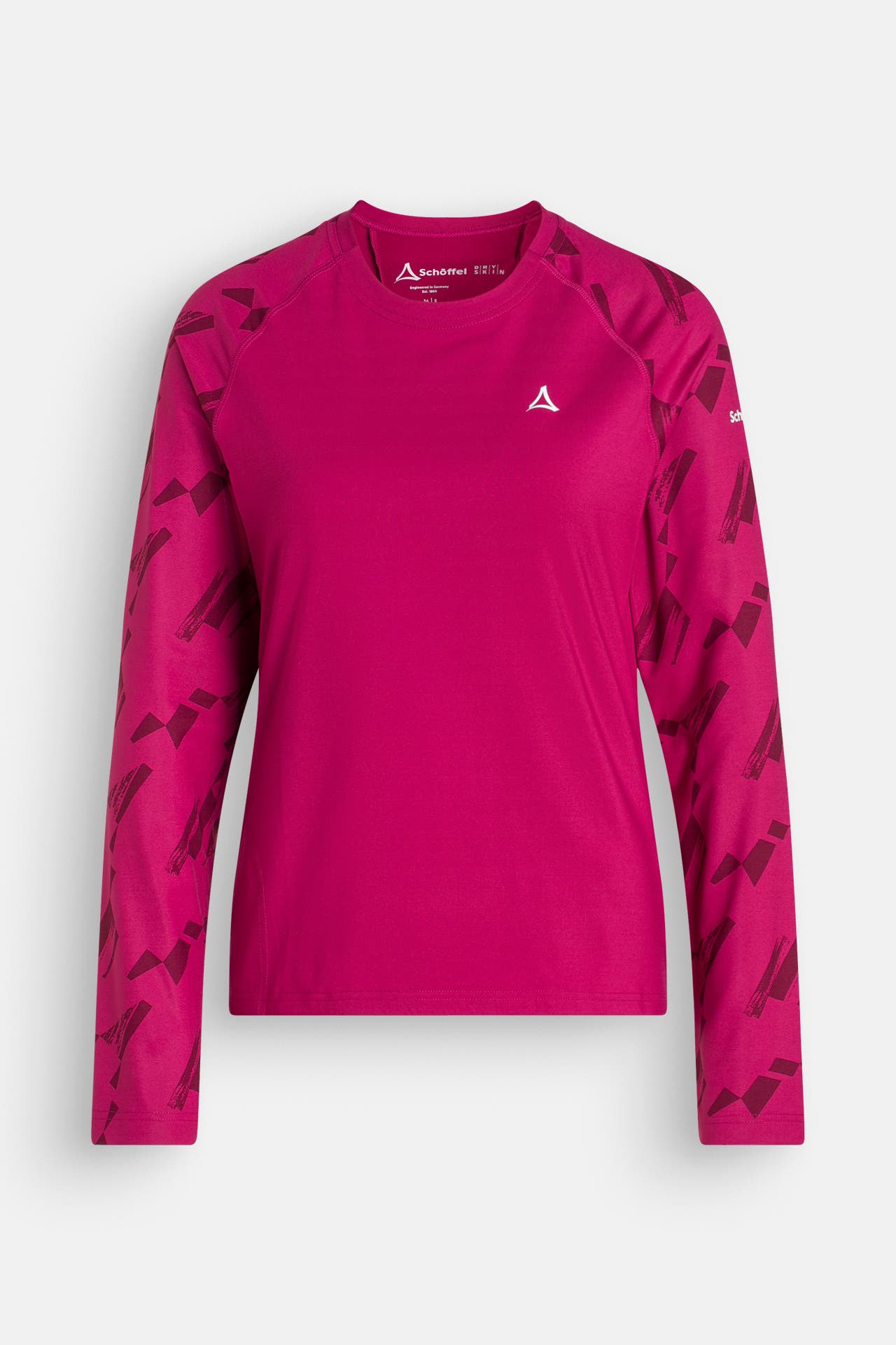 SCHÖFFEL Longsleeve weinrot gemustert, Bild 1