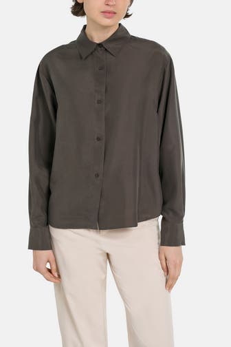 0039 ITALY Seidenbluse 'Elsa' dunkelbraun