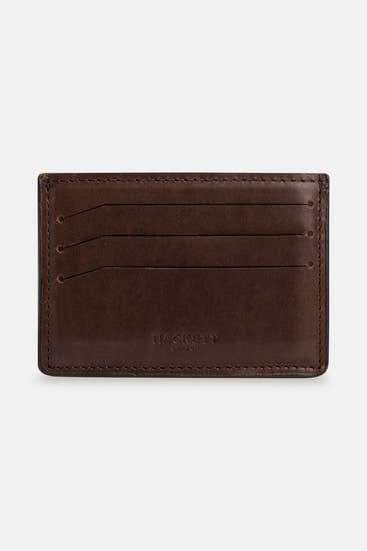 HACKETT - Lederkartenetui 'Velo' dunkelbraun