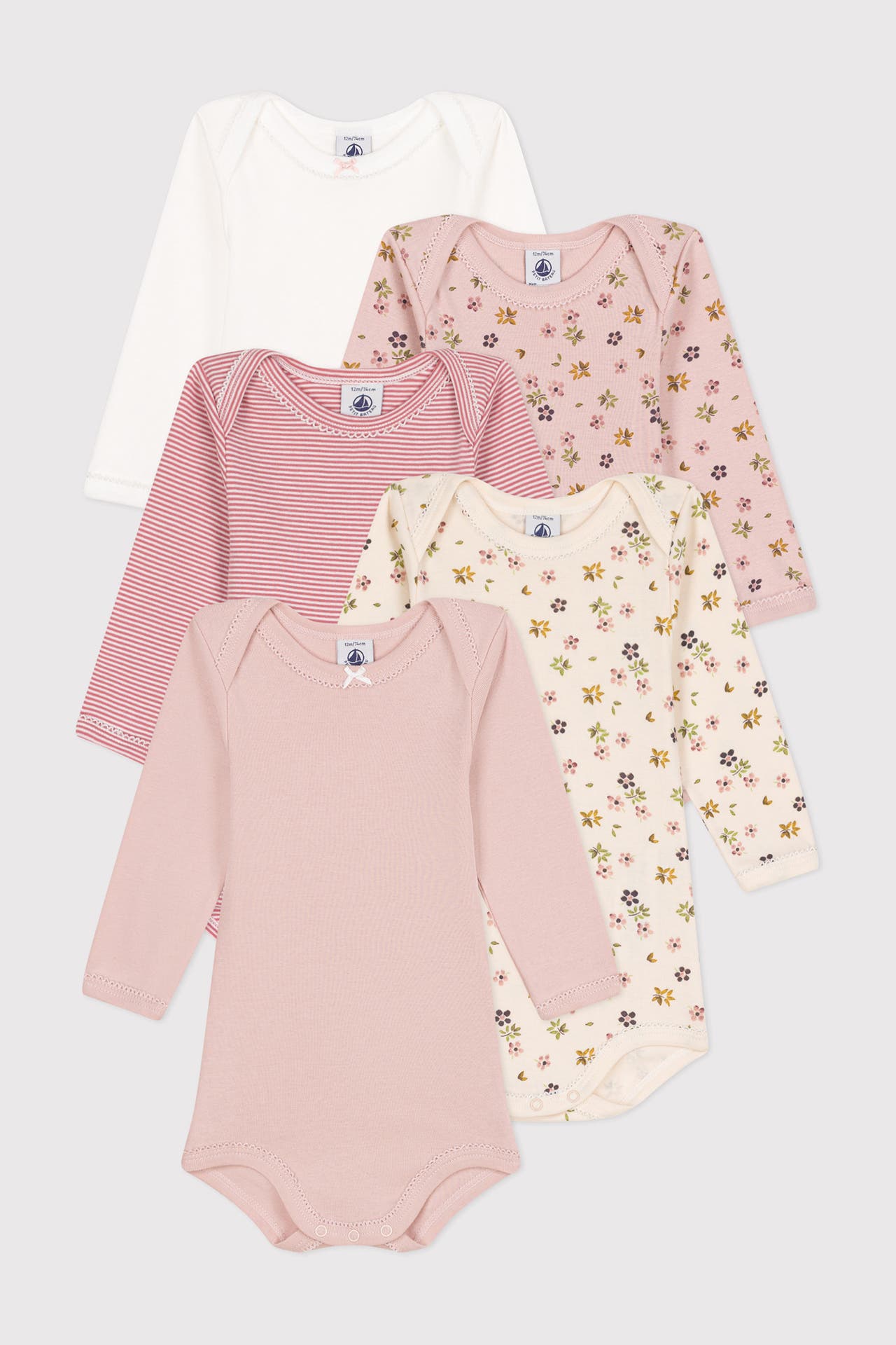 PETIT BATEAU 5er-Pack Bodys mehrfarbig, Bild 1