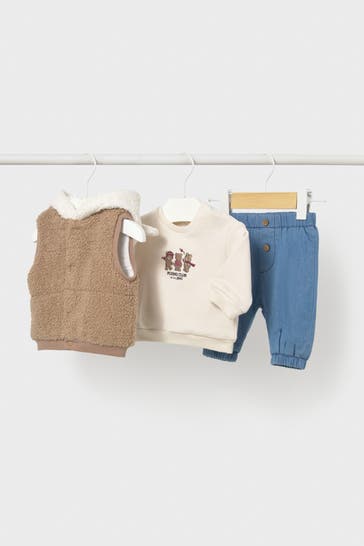 MAYORAL Set: Sweatshirt, Weste und Hose