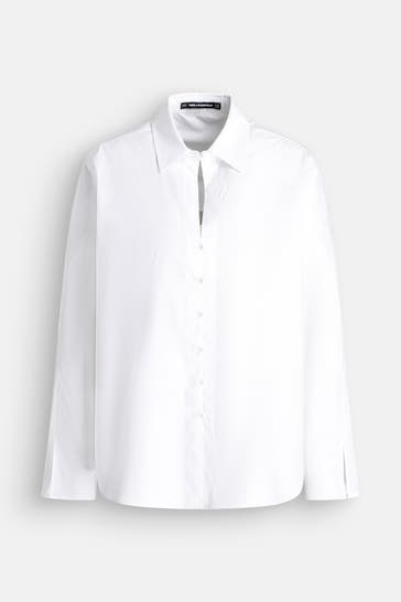 KARL LAGERFELD Casual-Bluse weiß