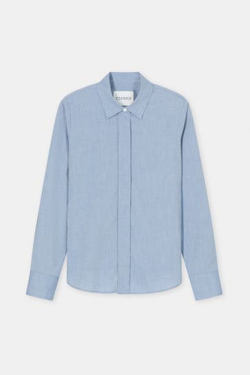 CLOSED Hemdbluse taubenblau