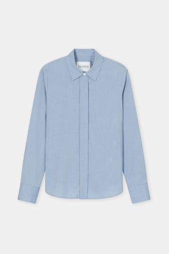 CLOSED Hemdbluse taubenblau