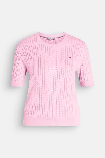 TOMMY HILFIGER Strickshirt rosa