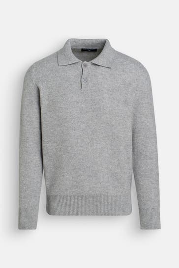 DANIELE FIESOLI Wollmix-Strickpolo grau