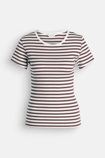 PART TWO T-Shirt dunkelbraun gestreift