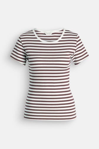 PART TWO T-Shirt dunkelbraun gestreift