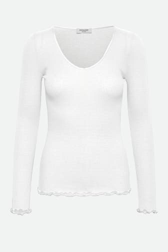 ROSEMUNDE Wollmix-Longsleeve weiß